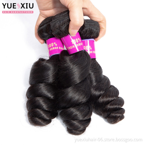 YueXiu Brazilian Human Hair Weave Most Expensive Remy Hair 100% Full Cuticle Align Hair
